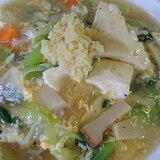 ふわトロ豆腐と野菜スープ